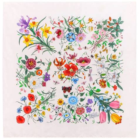 gucci floral art print|gucci flower print scarf.